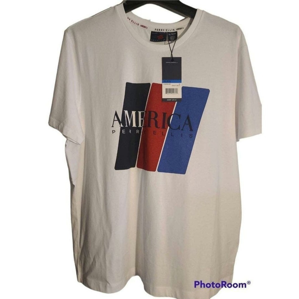 Perry Ellis America Cotton T Shirt XL Mens T shirt Summer